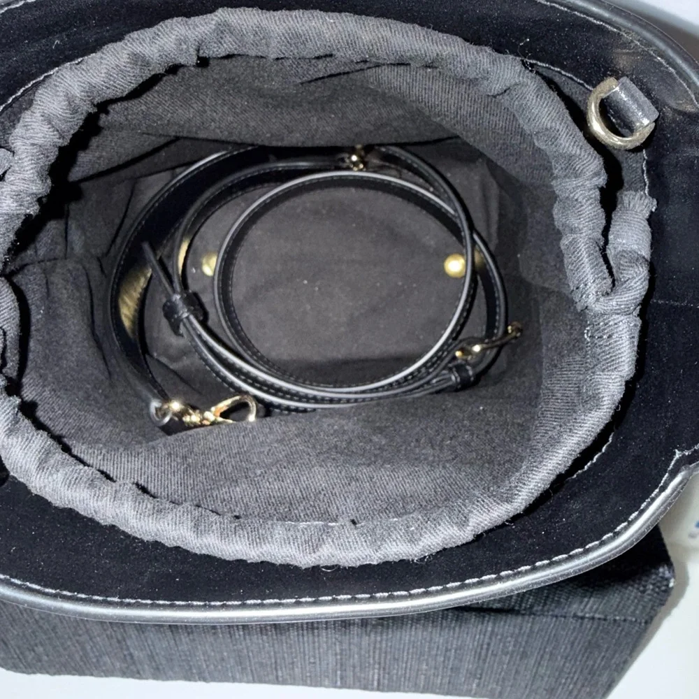 A.P.C. Black Leather Bucket Bag